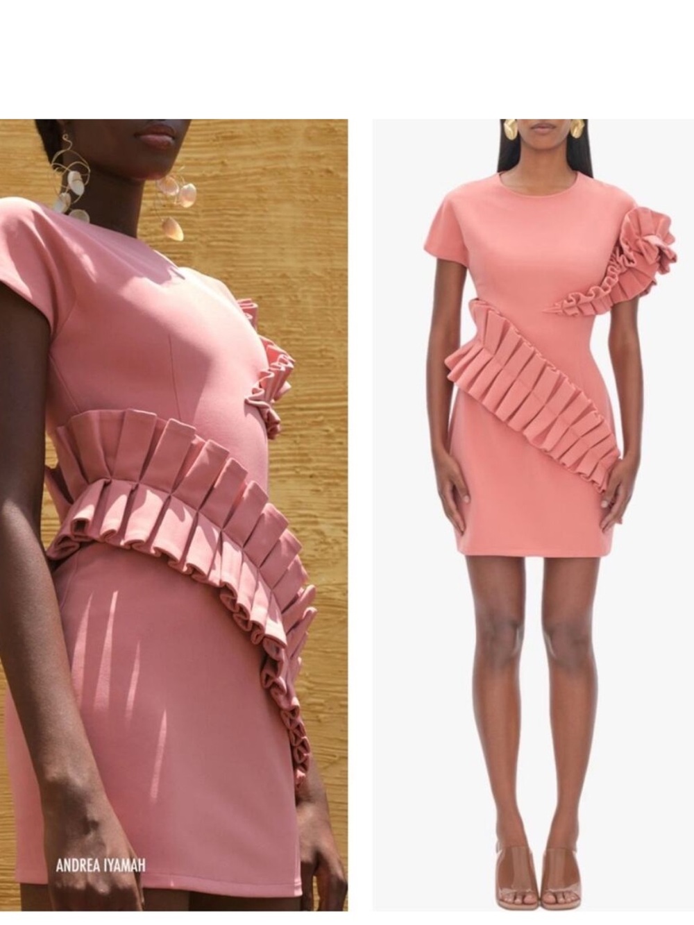 ANDREA IYAMAH Elegant Ruffle-Detail Mini Dress - Picture 12 of 16
